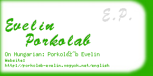 evelin porkolab business card